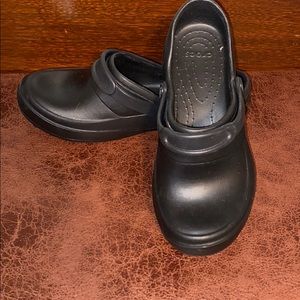 Woman’s black crocks